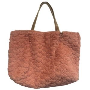 Pink Fuzzy Faux Fur Tote Bag